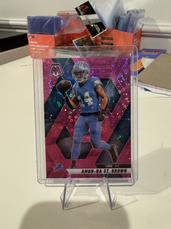 Panini Other - 🔥 2025 Amon-Ra St Brown Panini Mosaic Pink Disco Sparkle /20